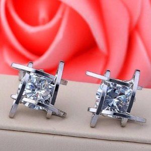 New Silver 3D Cage  Stud Earrings, beautiful Earrings, cute Earrings